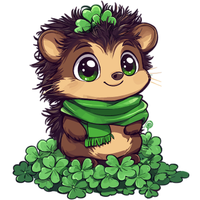 Clover-Adorned Hedgehog