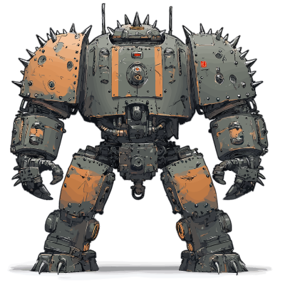 Spiky combat mech