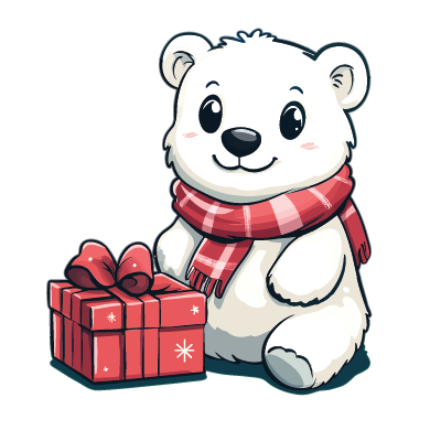 Gift-Bearing Polar Bear