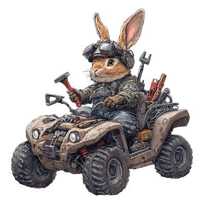 Mechanic Bunny on the Move