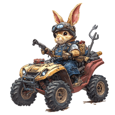 Mechanic Bunny on the Move