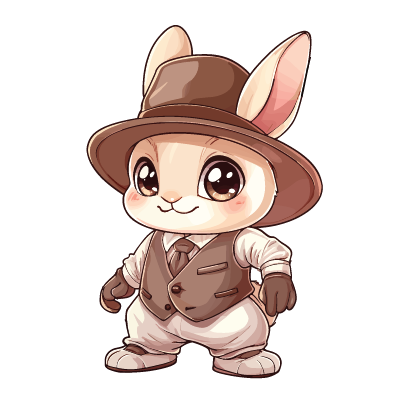 Vintage Dressed Bunny