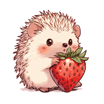 Berry-Hugging Hedgehog