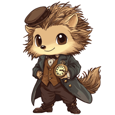 Hedgehog in Victorian Attire