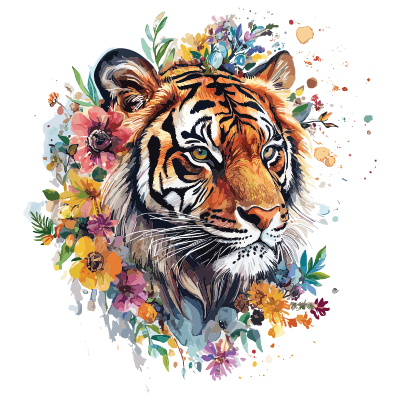 Tiger in Bloom