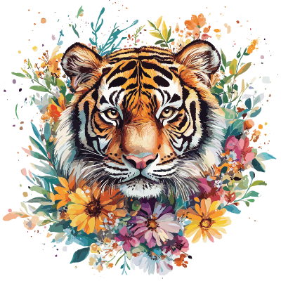 Tiger in Bloom