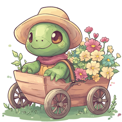 Turtle Flower wagon