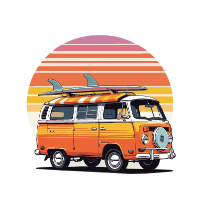 Surf Van at Sunset